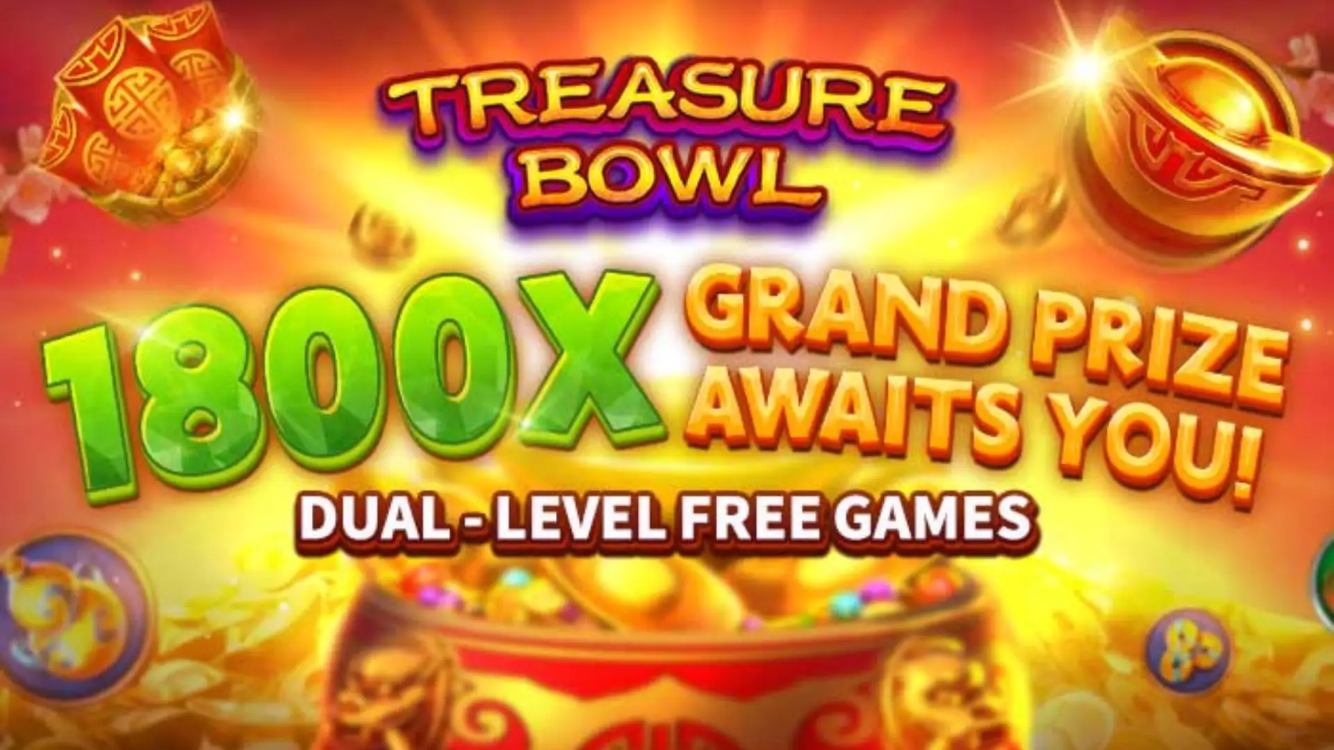 Multiplicadores Treasure Bowl 3l - 7777x Máximo com Tigela Dourada